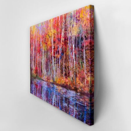 Πινακας σε καμβά COLORFUL TREE REFLECTION - Λιμνες - Ποταμια Sticky 2