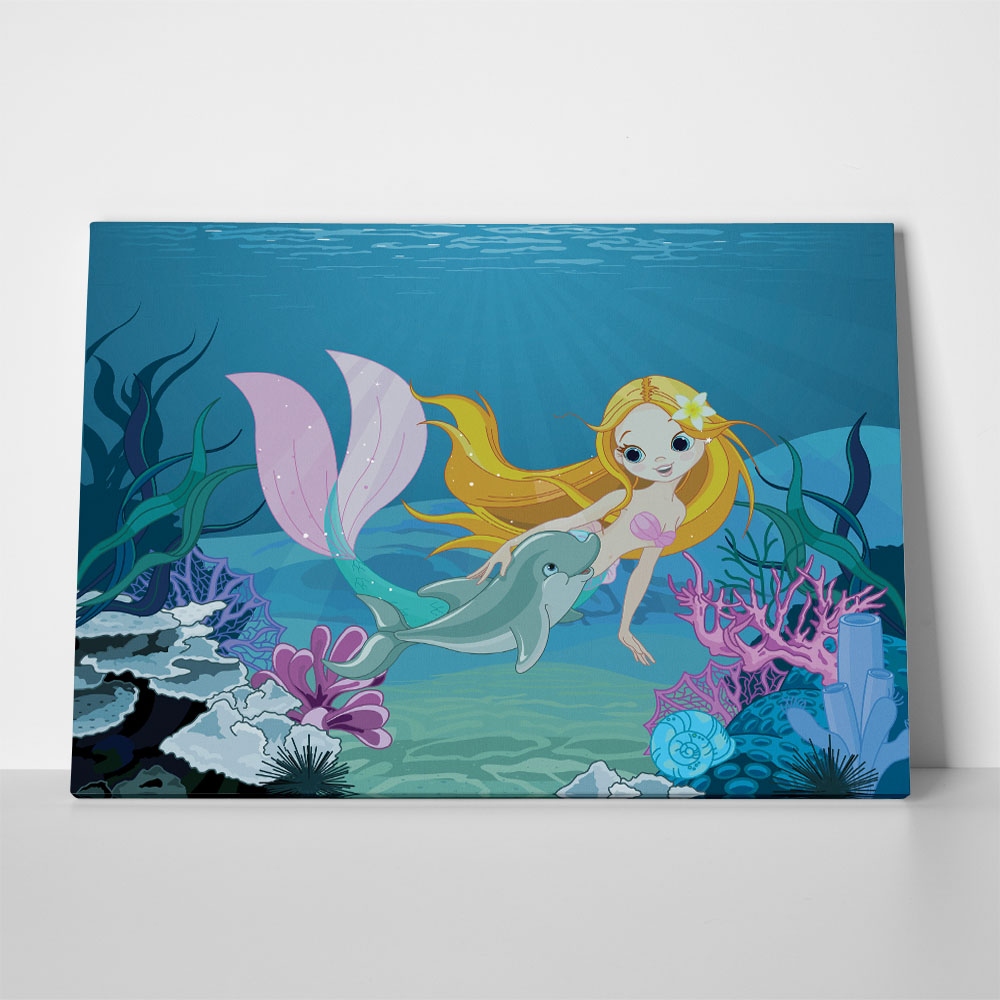 Πινακας σε καμβά CUTE MERMAID