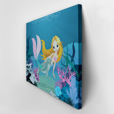 Πινακας σε καμβά CUTE MERMAID - Παιδικοι και set Sticky 2