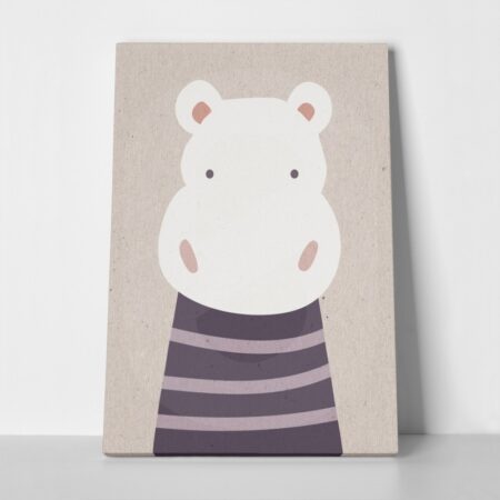 Πινακας σε καμβά CUTE HIPPO 2 - Παιδικοι και set