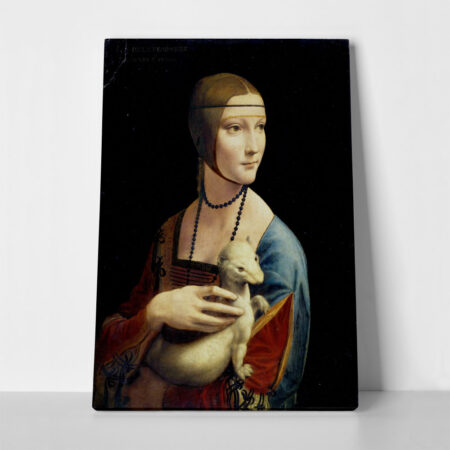 Πινακας σε καμβά DA VINCI - THE LADY WITH AN ERMINE - Leonardo Da Vinci