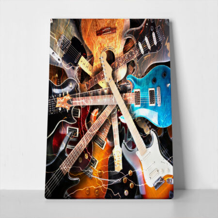 Πινακας σε καμβά ELECTRIC GUITARS