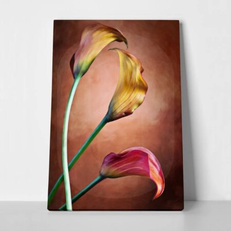 OUTLET Πινακας σε καμβά ELEGANT FLOWERS 100cm x 140cm - OUTLET