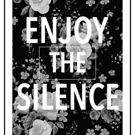 Πινακας σε καμβά ENJOY THE SILENCE - Typography Sticky 4