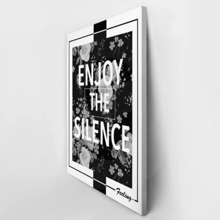 Πινακας σε καμβά ENJOY THE SILENCE - Typography Sticky 2