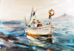 Πινακας σε καμβά FISHERMAN AT SEA