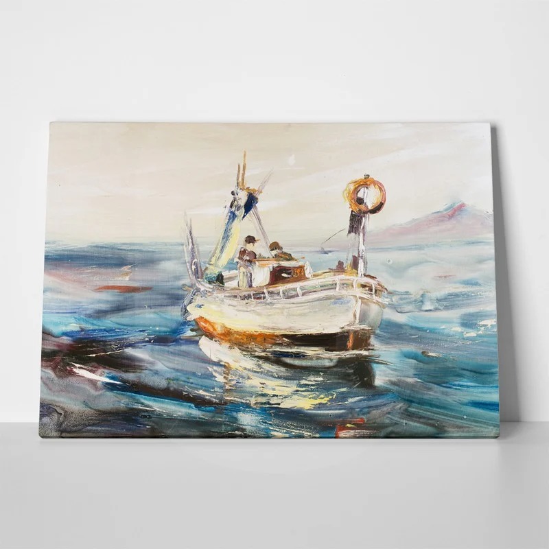Πινακας σε καμβά FISHERMAN AT SEA