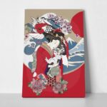 Πινακας σε καμβά FISH TRADITIONAL JAPANESE PAINTING
