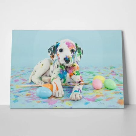 Πινακας σε καμβά FUNNY LITTLE DALMATIAN PUPPY - Παιδικοι και set