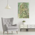 Πινακας σε καμβά GREEN ABSTRACT PALETTE KNIFE