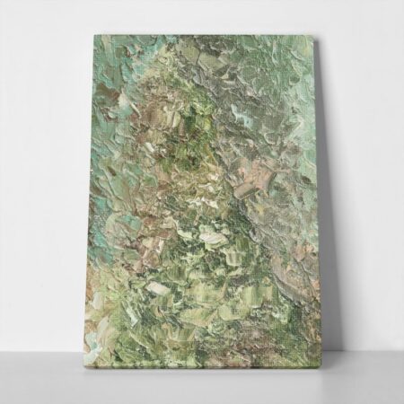 Πινακας σε καμβά GREEN ABSTRACT PALETTE KNIFE - Αφηρημενα και Abstract Sticky 1