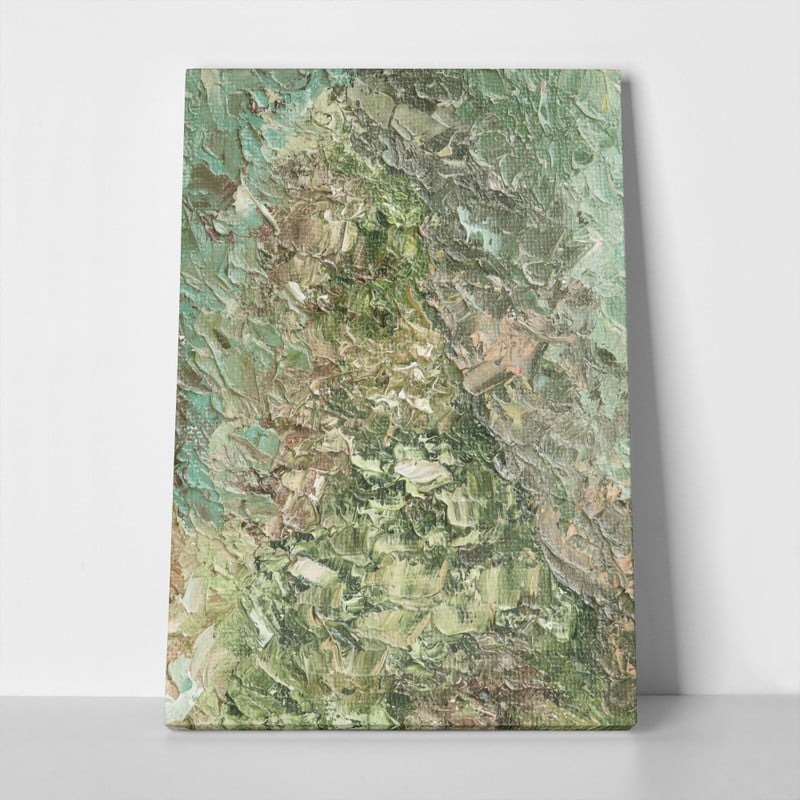 Πινακας σε καμβά GREEN ABSTRACT PALETTE KNIFE