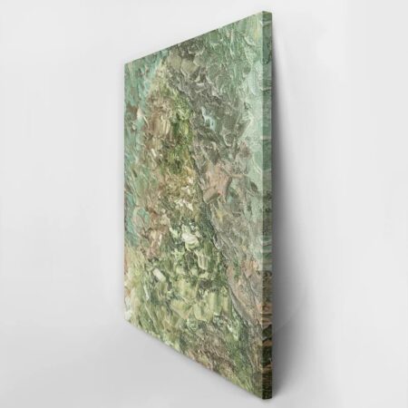 Πινακας σε καμβά GREEN ABSTRACT PALETTE KNIFE - Αφηρημενα και Abstract Sticky 3