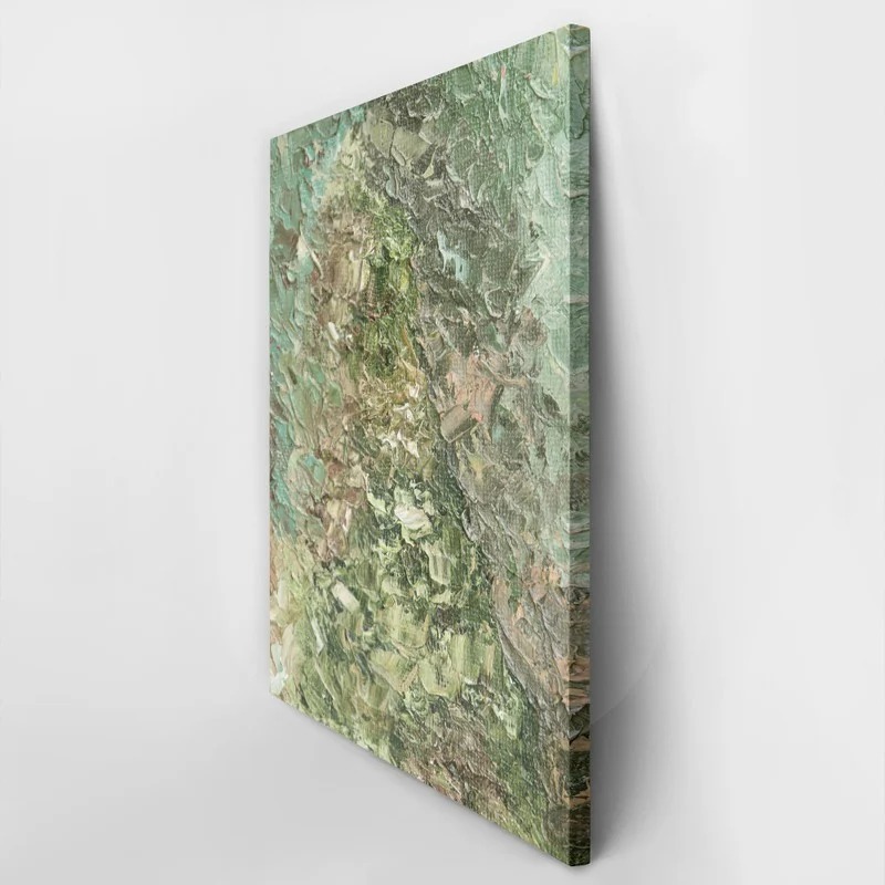 Πινακας σε καμβά GREEN ABSTRACT PALETTE KNIFE