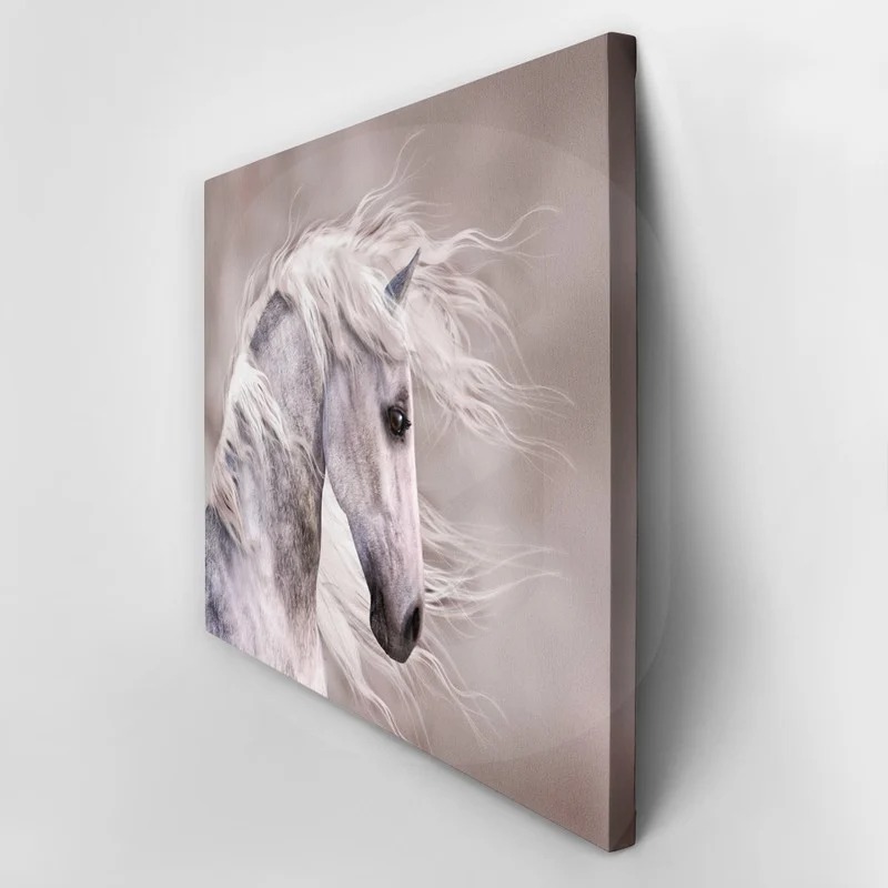 Πινακας σε καμβά GREY HORSE DIGITAL PAINT