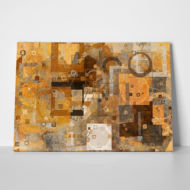 Πινακας σε καμβά GRUNGE ABSTRACT SHAPES 3