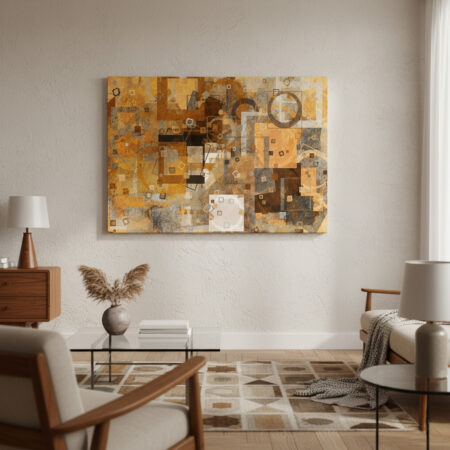 Πινακας σε καμβά GRUNGE ABSTRACT SHAPES 3 - Αφηρημενα και Abstract