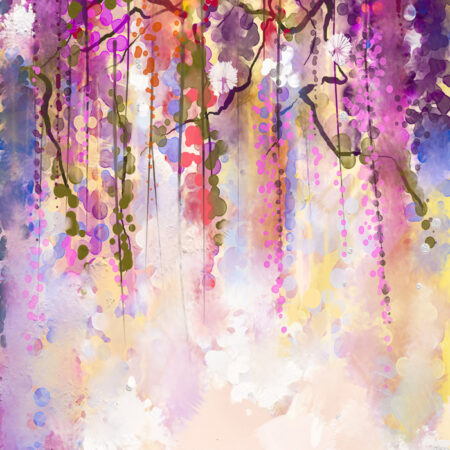 Πινακας σε καμβά HANGING FLOWERS - Ανθη Δεντρων Sticky 4