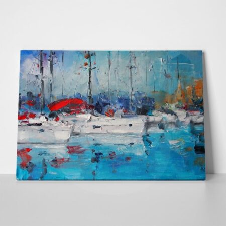 Πινακας σε καμβά ITALIAN SAILBOATS - Λιμανια