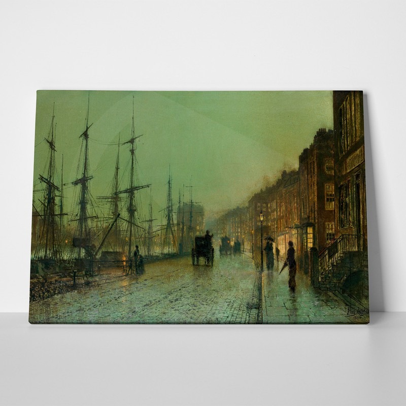 Πινακας σε καμβά JOHN ATKINSON - SHIPPING ON THE CLYDE