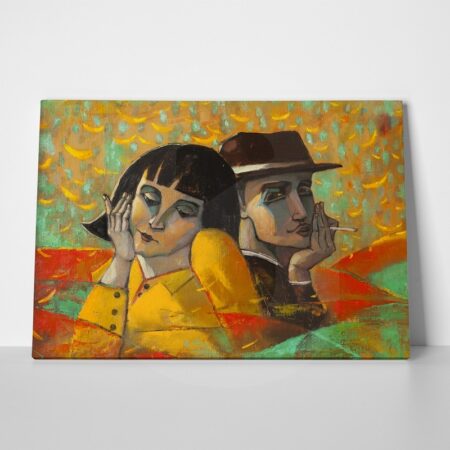 Πινακας σε καμβά LOVERS PORTRAIT PAINTING - Πορτραιτα και Φιγουρες