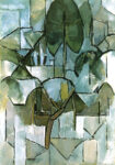 Πινακας σε καμβά MONDRIAN - LANDSCAPE WITH TREES