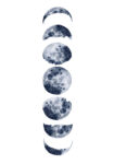 Πινακας σε καμβά MOON PHASES WATERCOLOR