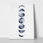 Πινακας σε καμβά MOON PHASES WATERCOLOR