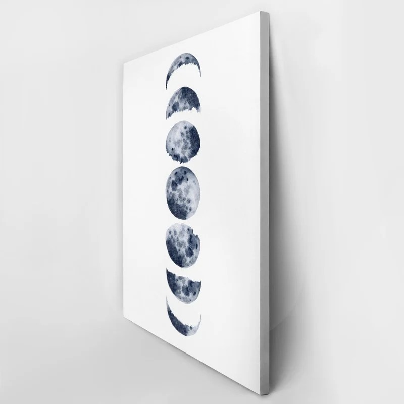 Πινακας σε καμβά MOON PHASES WATERCOLOR