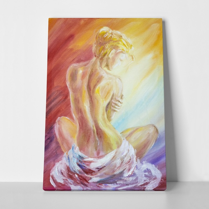 Πινακας σε καμβά NAKED WOMAN SITTING 2