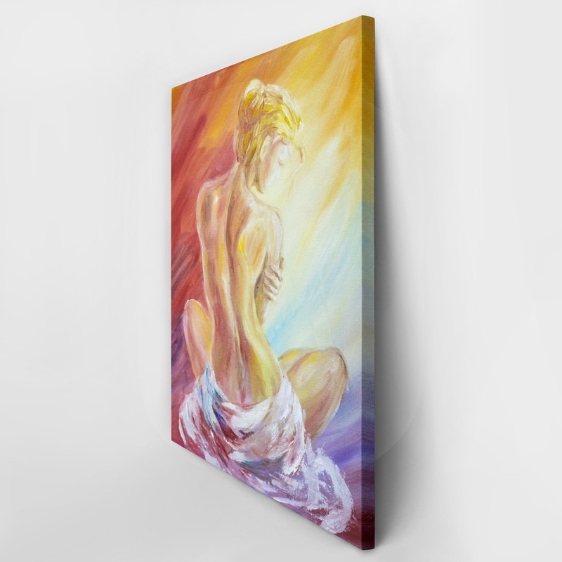 Πινακας σε καμβά NAKED WOMAN SITTING 2
