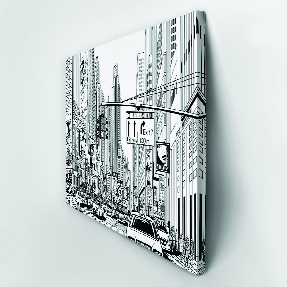 Πινακας σε καμβά NEW YORK SKETCH