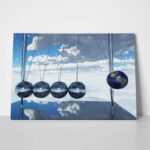 Πινακας σε καμβά NEWTONS CRADLE EARTH 1