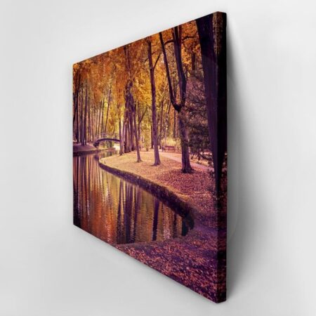 Πινακας σε καμβά OLD PARK IN FALL - Λιμνες - Ποταμια Sticky 2