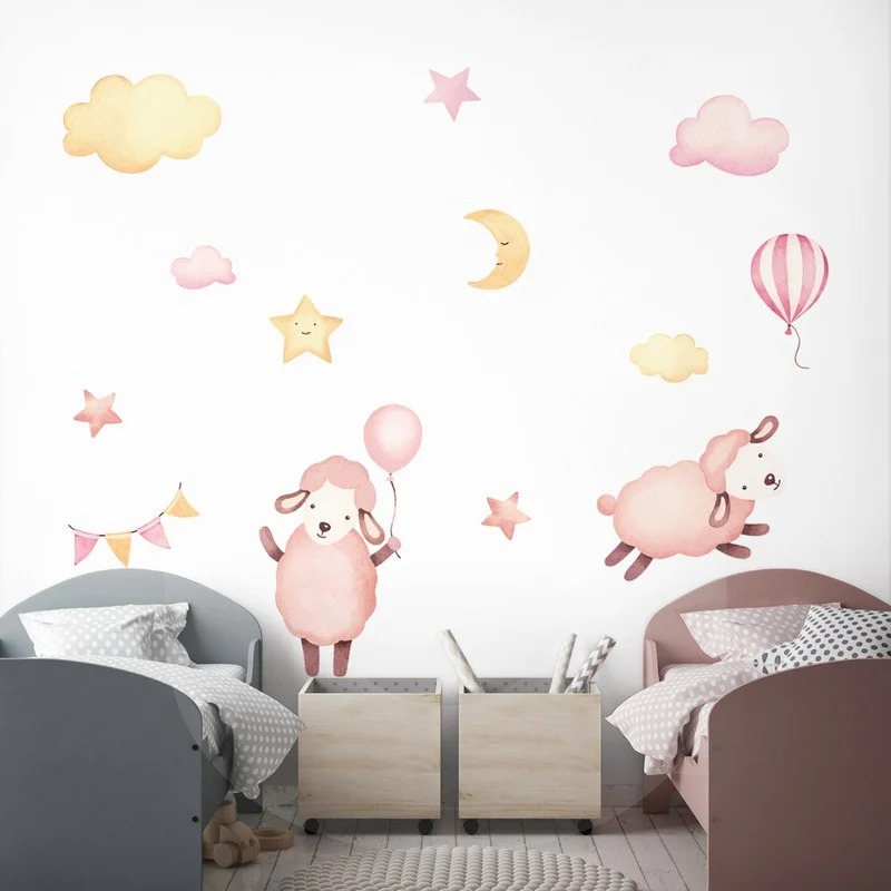 Αυτοκόλλητο τοίχου CUTE SHEEPS