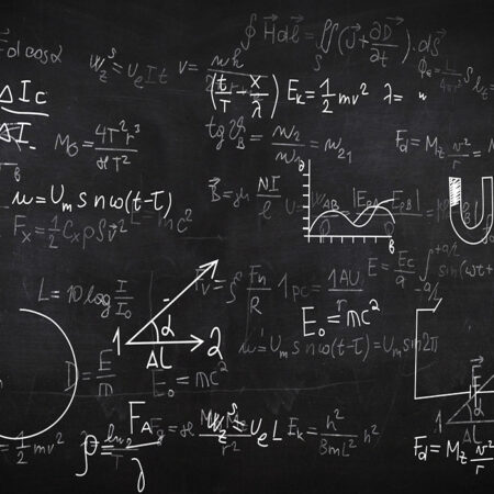 Πινακας σε καμβά PHYSICAL FORMULAS CHALKBOARD - Επιστημη και Υγεια Sticky 4