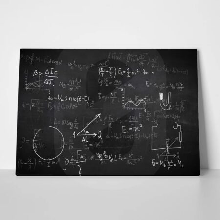 Πινακας σε καμβά PHYSICAL FORMULAS CHALKBOARD - Επιστημη και Υγεια
