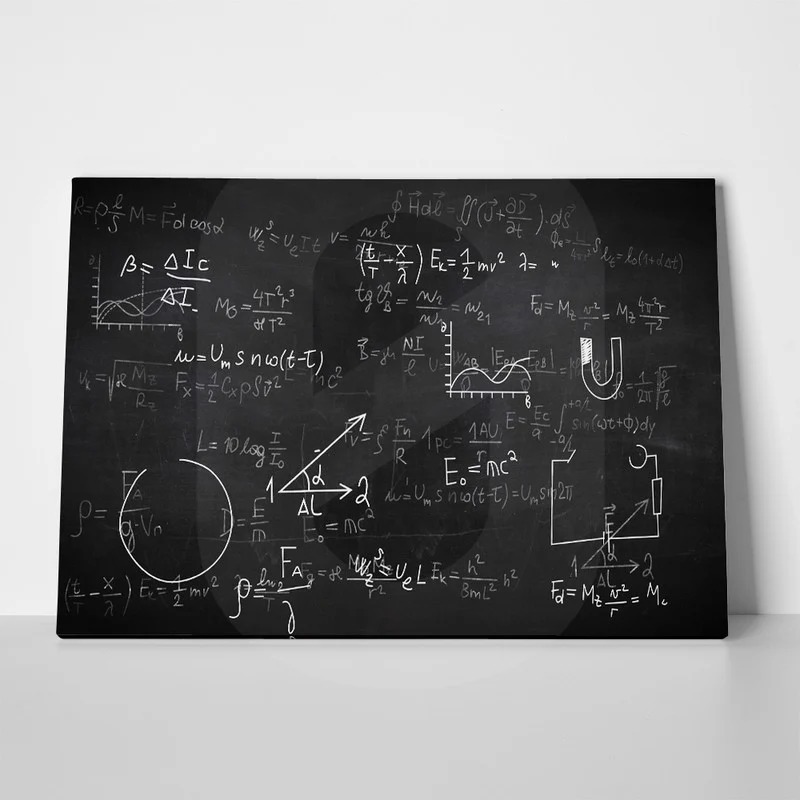 Πινακας σε καμβά PHYSICAL FORMULAS CHALKBOARD