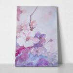 Πινακας σε καμβά PINK FLOWERS WATERCOLOR