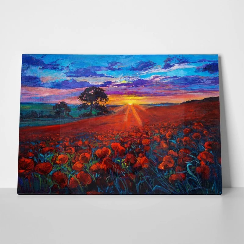 Πινακας Σε Καμβά POPPY SUNSET