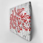 Πινακας σε καμβά RED TREE ON GREY BACKGROUND