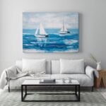 Πινακας σε καμβά SAILBOATS OIL PAINTING