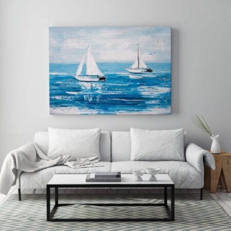 Πινακας σε καμβά SAILBOATS OIL PAINTING