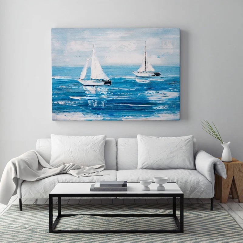 Πινακας σε καμβά SAILBOATS OIL PAINTING