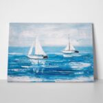 Πινακας σε καμβά SAILBOATS OIL PAINTING