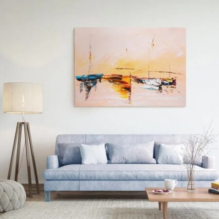 Πινακας σε καμβά SAILING BOATS OIL PAINTING 2 - Βαρκες και Καραβια