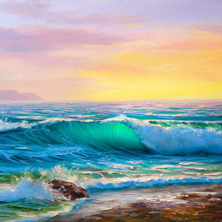 Πινακας σε καμβά SEASCAPE SUNSET - Κυματα Sticky 5