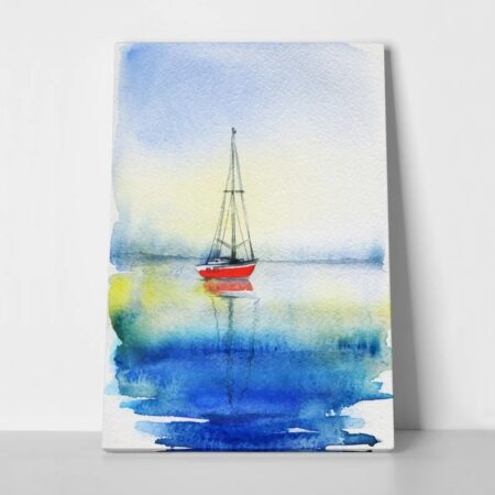 Πινακας σε καμβά SEA WATERCOLOR PAINTING - Πλωτα