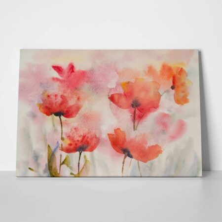 Πινακας σε καμβά STYLIZED POPPY FLOWERS FIELD - Παπαρουνες Sticky 1