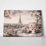 Πινακας σε καμβά SUMMER IN PARIS SEPIA